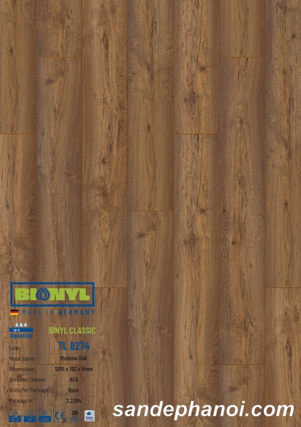 Sàn gỗ Binyl Class – 8mm TL8274