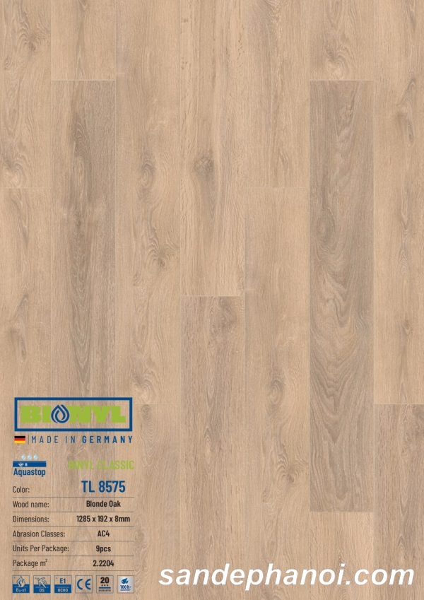 Sàn gỗ Binyl Class – 8mm TL8575