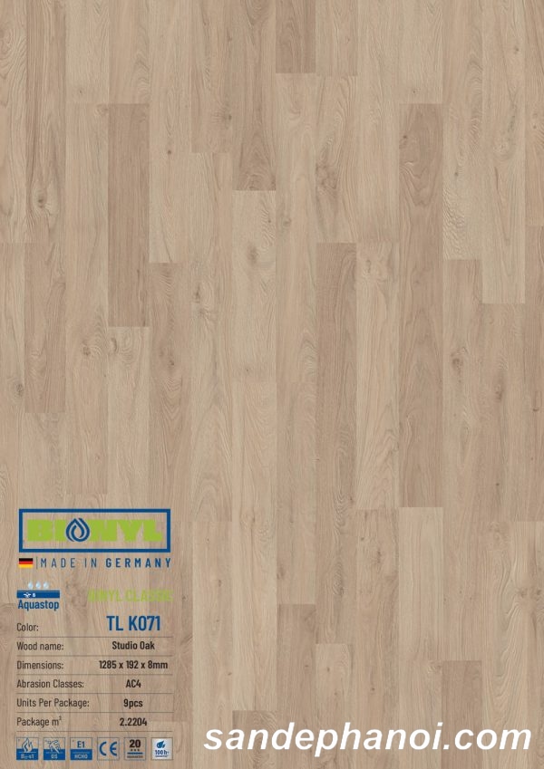 Sàn gỗ Binyl Class – 8mm TLK701