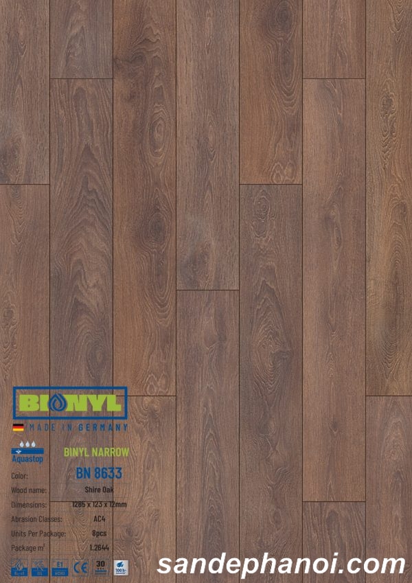 Sàn gỗ Binyl Narrow – 12mm BN8633